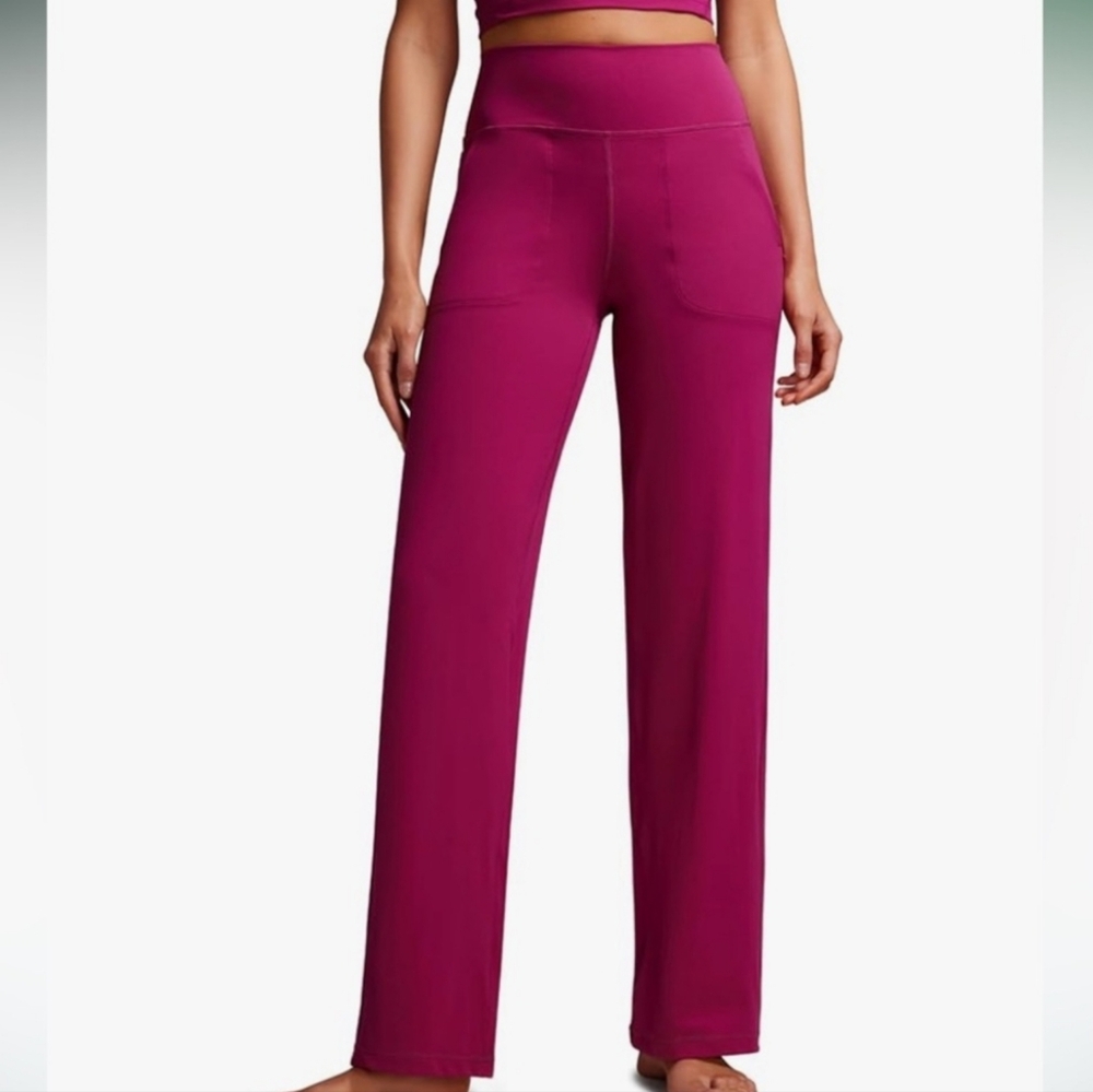 CRZ Yoga Wide Leg Pant in Magenta Purple